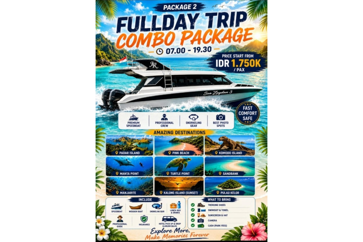 Sharing Fullday Komodo by Speedboat