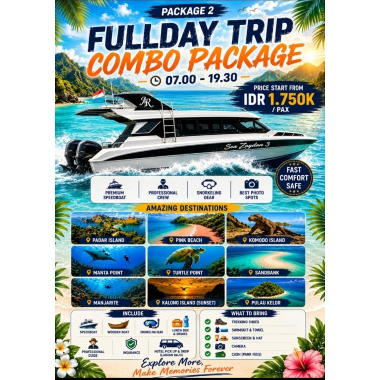 Sharing Fullday Komodo by Speedboat